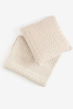 PURE CASHMERE CABLE PILLOW CASE